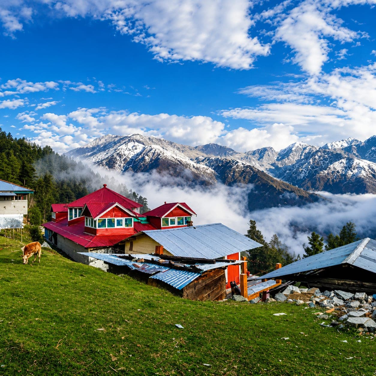 Himachal Pradesh hill station valley view