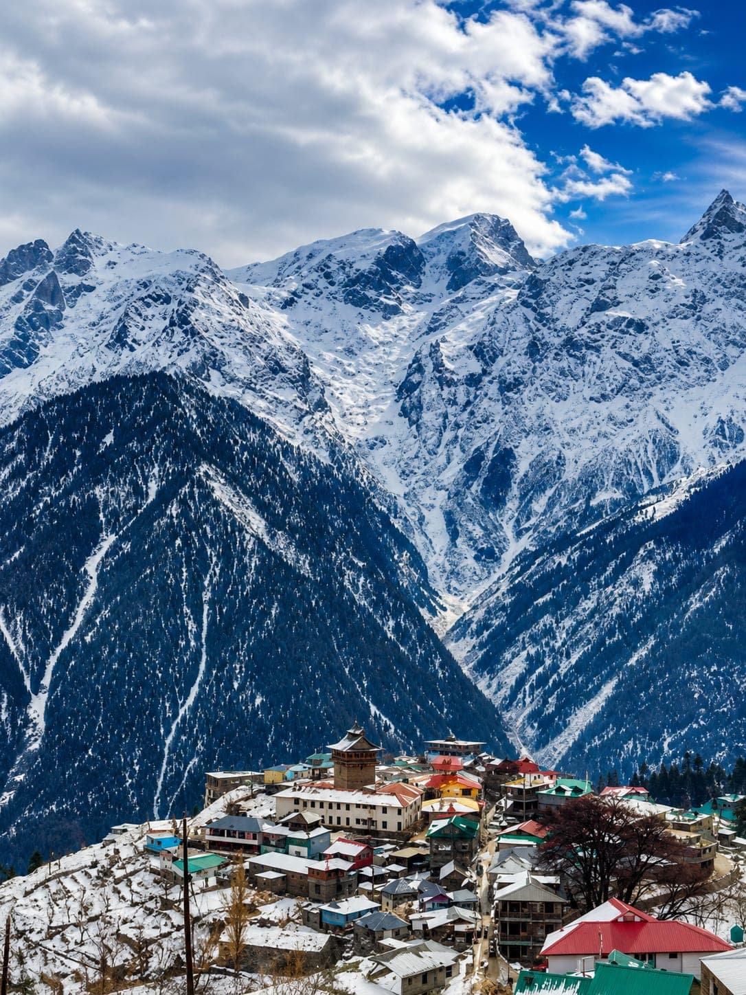 Kinner Kailash range viewed from Kalpa village