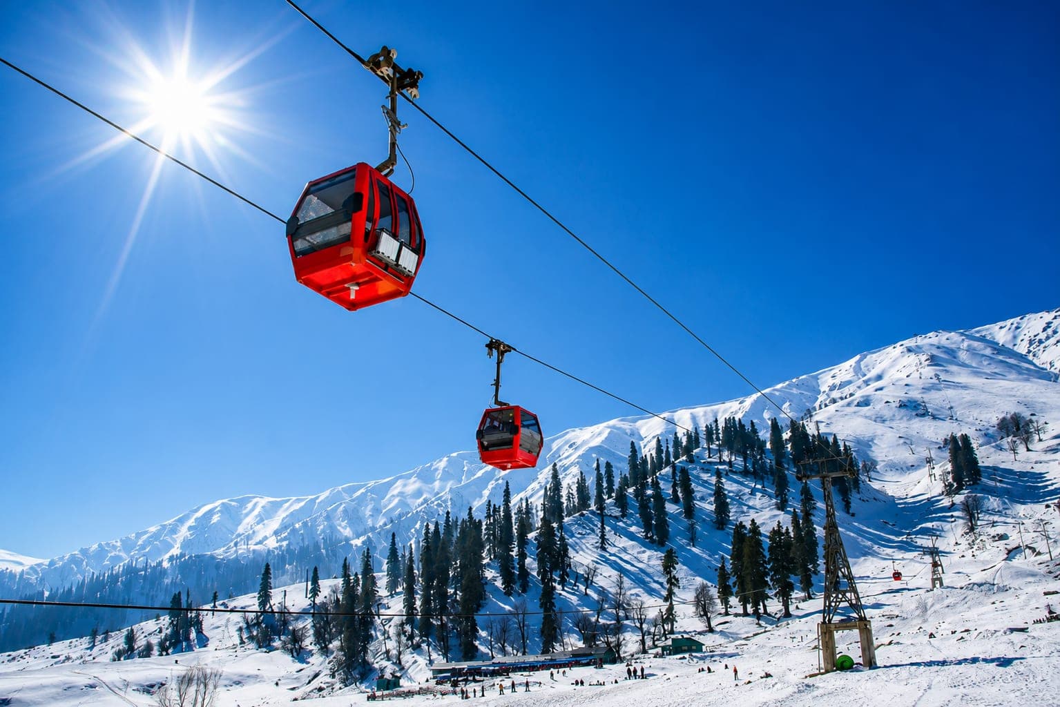 Snow-covered Gulmarg during Chillai Kalan in Kashmir