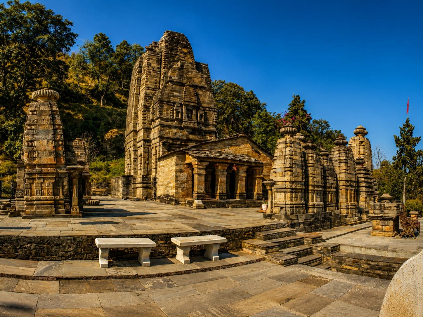 The ancient stone Katarmal Sun Temple near Almora
